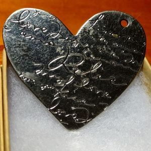 Beautiful silver vintage heart pendant
